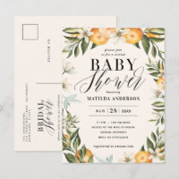 Baby shower virtuel en fleurs d'agrumes po