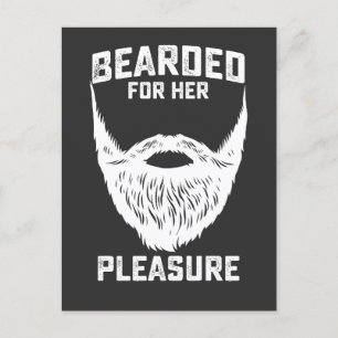 Invitation Carte Postale Barbu pour son plaisir homme à barbe drôle