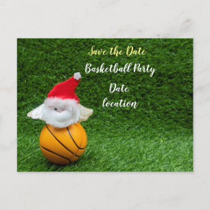 Invitation Carte Postale Basket-ball Sauvez la date Basketball Noël