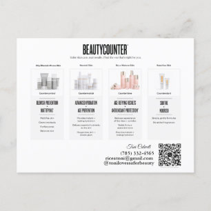 Invitation Carte Postale Beautycompteur Régiments de soins de la peau Invit