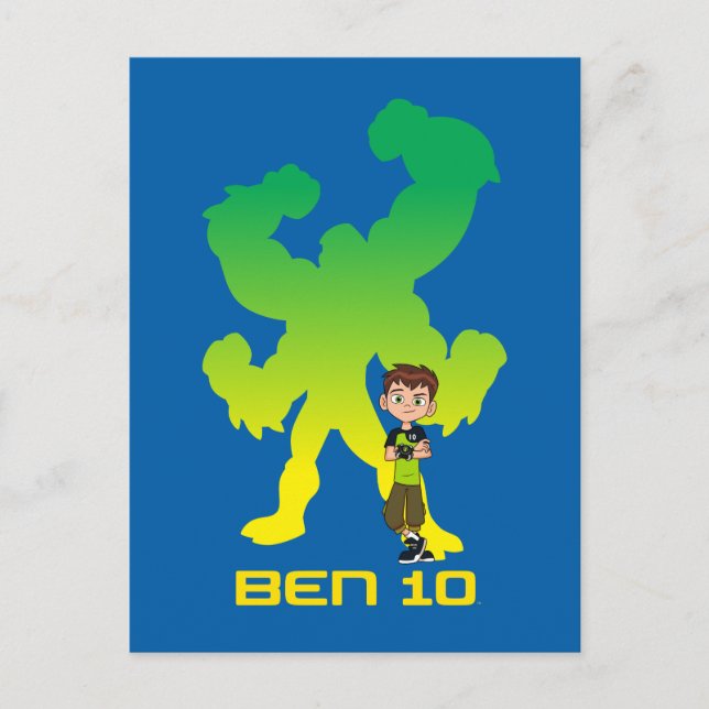 Invitation Carte Postale Ben 10 & Four Arms Shadow (Devant)
