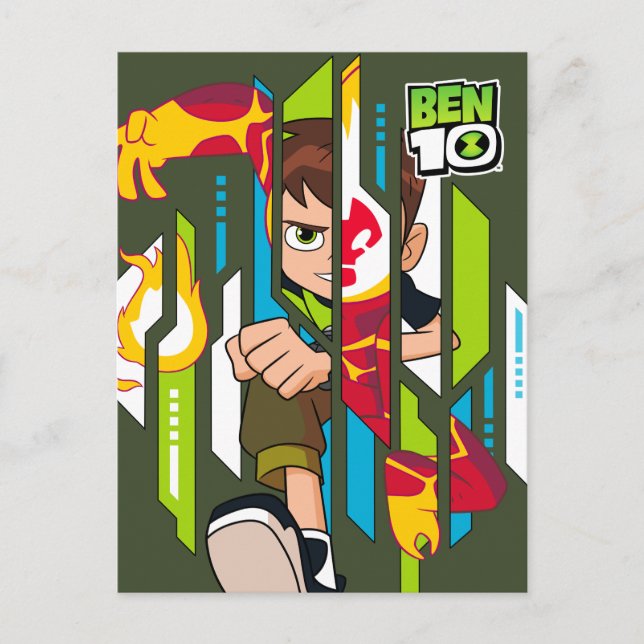 Invitation Carte Postale Ben 10 Transformation de l'ADN de l'hémataste (Devant)