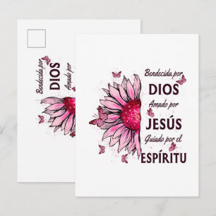 Invitation Carte Postale Béni par Dieu Aimé par Jésus