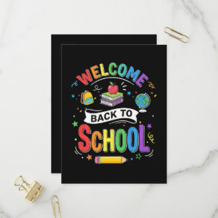 Invitation Carte Postale Bienvenue à l'école les enfants Enseignant Premier