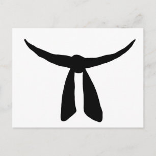 Invitation Carte Postale Black Belt Party
