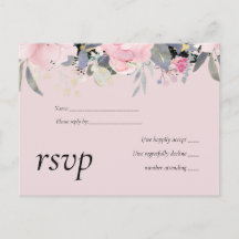 Bleu rose pâle bleu floral Mariage Budget