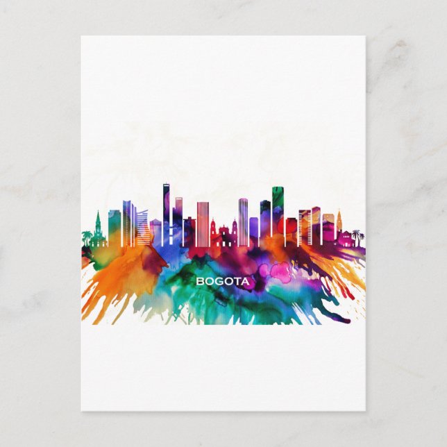 Invitation Carte Postale Bogota Skyline (Devant)