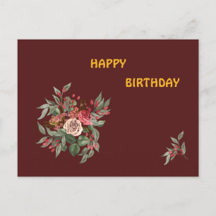Invitation Carte Postale Bouquet de roses
