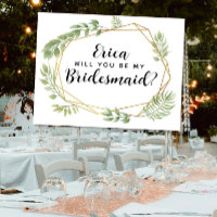 Bridesmaid Proposition verte mariage geo