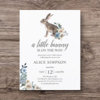 Budget Bunny Boho Dusty Blue Flower Baby shower da