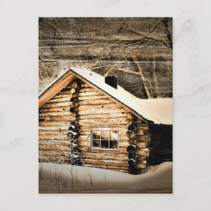 Invitation Carte Postale Cabine Rustique En Bois Dans La Nature