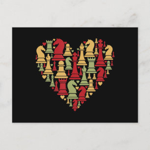 Invitation Carte Postale Cadeau d'échecs J'Aime Vraiment Les Échecs