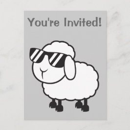 Invitation Carte Postale Cartographie de mouton blanc mou