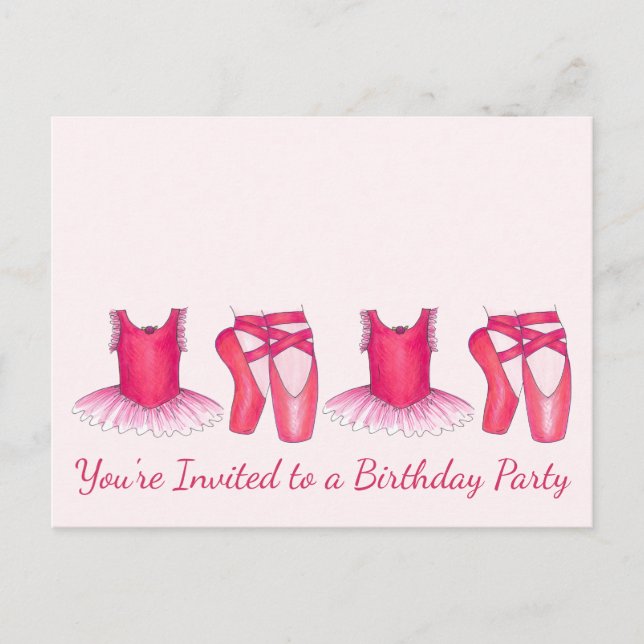 Invitation Carte Postale Carton d'invitation pour une fête d'anniversaire a (Devant)