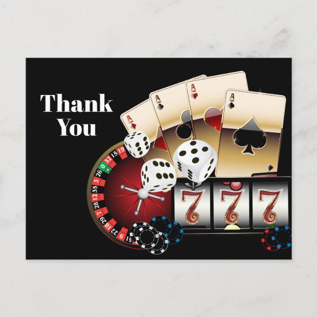 Invitation Carte Postale casino (Devant)