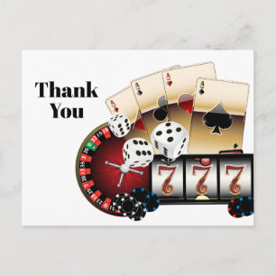 Invitation Carte Postale casino