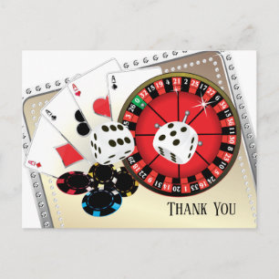 Invitation Carte Postale casino
