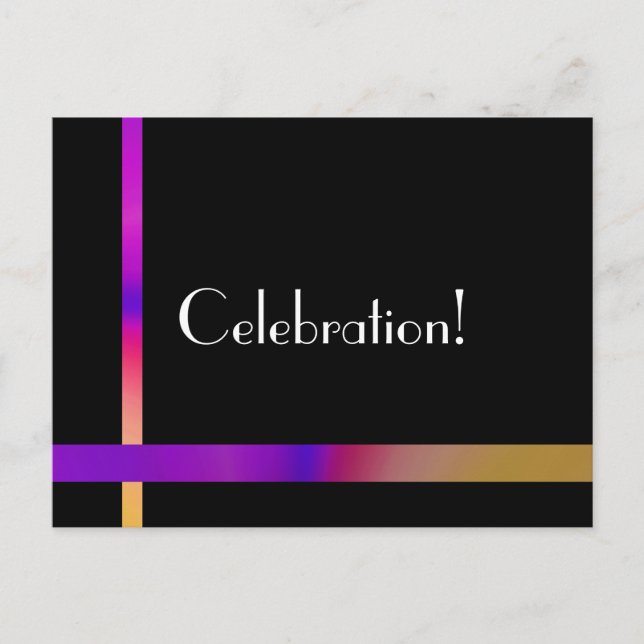 Invitation Carte Postale Célébration ! (Devant)