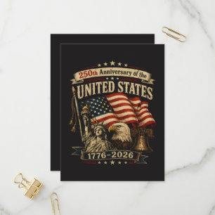 Invitation Carte Postale Célébration du 250e anniversaire des États-Unis