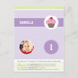 Invitation Carte Postale CERCLES DE PARTI :: cupcake 5