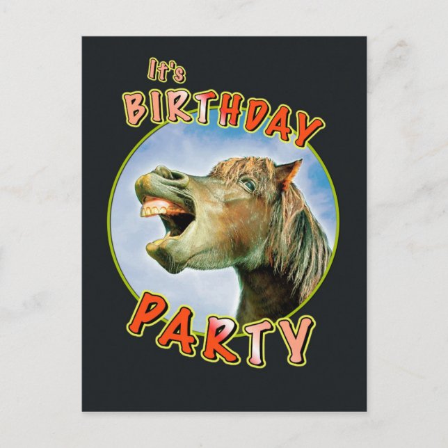 Invitation Carte Postale C'est la fête de Birthday (Devant)
