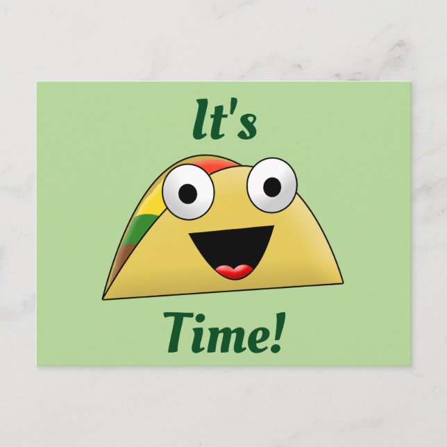Invitation Carte Postale C'est le temps de Taco | Taco Party Fiesta Invitat (Devant)