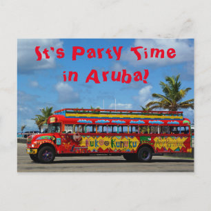 Invitation Carte Postale C'est l'heure de la fête à Aruba