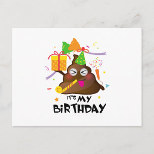 Invitation Carte Postale C'est ma partie de fille d'enfants d'Emoji de