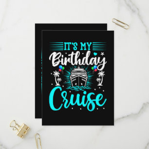 Invitation Carte Postale C'est mon anniversaire de croisière - Anniversaire