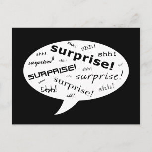 Invitation Carte Postale C'est une fête surprise ! : bulle de la bande dess