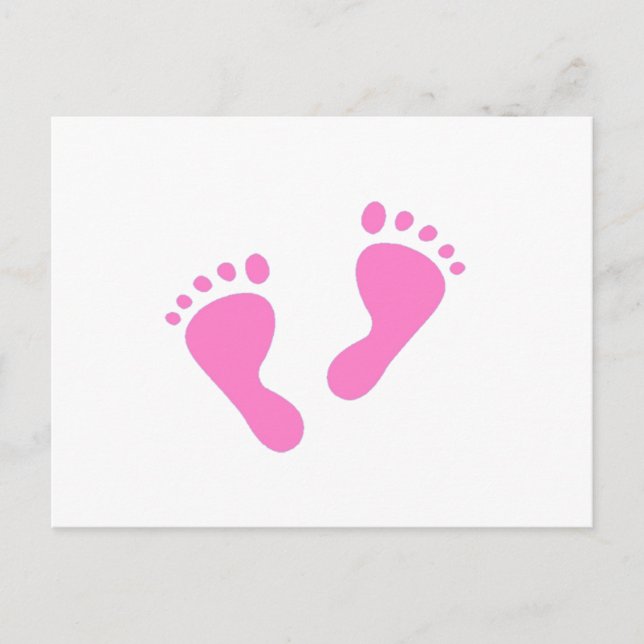 Invitation Carte Postale C'est une fille - Baby shower, nouveau-né (Devant)