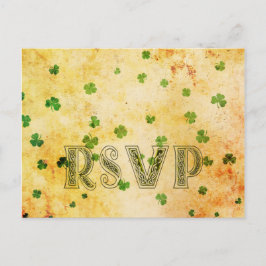 Invitation Carte Postale Charming vintage IRISH rsvp