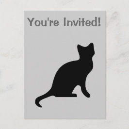 Invitation Carte Postale Chat noir - Éffrayante effroi