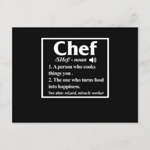 Invitation Carte Postale Chef Définition Cook Cooking Kitchen Food Maker