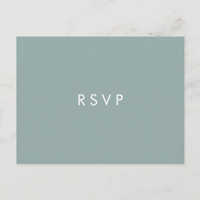 Invitation Carte Postale Choix de repas RSVP pour un mariage minimaliste ch (Devant)