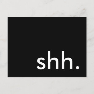 Invitation Carte Postale chut. c'est une fête !