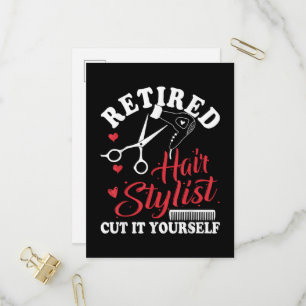 Invitation Carte Postale Coiffeur Coiffeuse Retraité Retraite