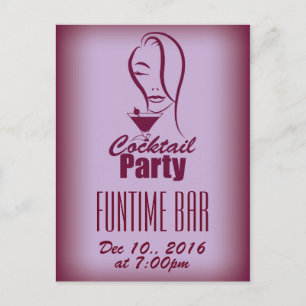 Invitation Carte Postale conception de cocktail