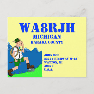 Invitation Carte Postale Concevez votre propre radio HAM QSL Ops Yodeler Yo