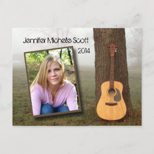 Invitation Carte Postale Country Guitare Open house