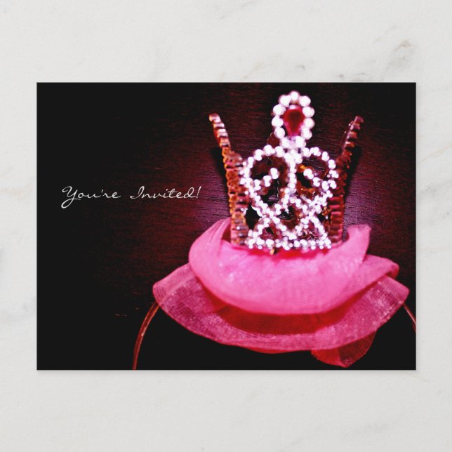 Invitation Carte Postale Couronne de ballerine (Devant)