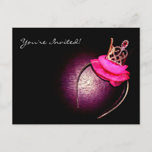 Invitation Carte Postale Couronne de ballerine