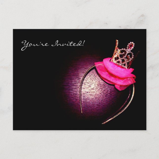 Invitation Carte Postale Couronne de ballerine (Devant)