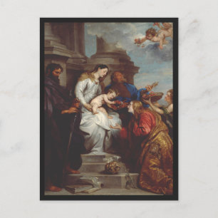 Invitation Carte Postale Couronnement de sainte Rosalie par Anthony van Dyc