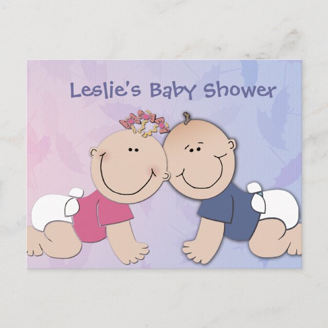 Invitation Carte Postale Créez votre propre conception de baby shower (Devant)