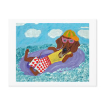 Dachshund Fainéant de la Plage