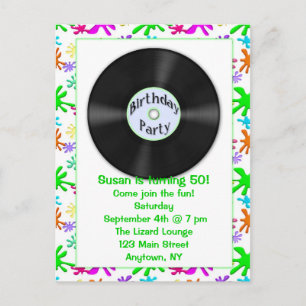 Invitation Carte Postale Date d'anniversaire