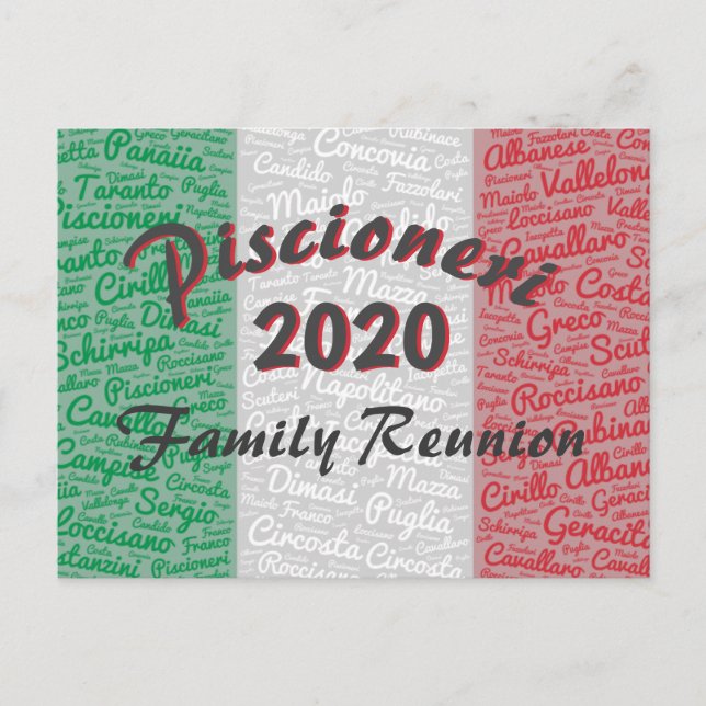 Invitation Carte postale de la Réunion familiale i (Devant)