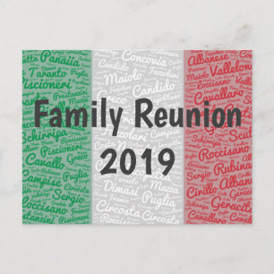 Invitation Carte postale de la Réunion familiale i