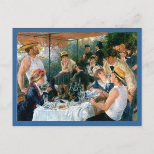 Invitation Carte Postale Déjeuner de Renoir de la fête nautique (1881)